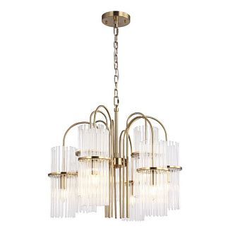 Подвесная люстра 67*209 см, 9*E14*40W, ST-Luce Tasse SL6145.303.09, латунный