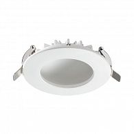 Встраиваемый светильник 11 см, 8W, 4000К, Novotech Gesso 358275, белый, вр 9,5 см