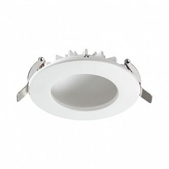 Встраиваемый светильник 11 см, 8W, 4000К, Novotech Gesso 358275, белый, вр 9,5 см
