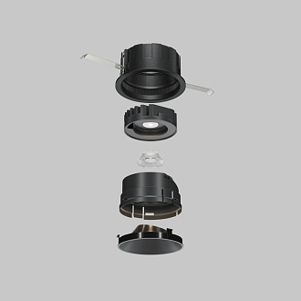Декоративная рамка-отражатель для серии Wise 7*2,25 см, LED*W Ring057-10-B Maytoni Downlight, Черный