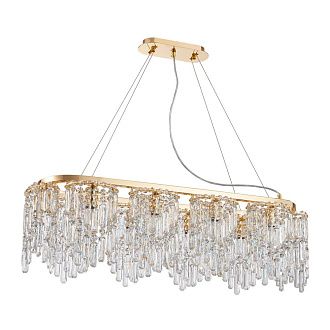 Люстра 100*28*80-130 см, 10*E14*40W, Favourite Diadem 4724-10P, золотой