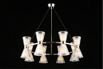 Подвесная люстра 85*70-170 см, 16*E14, 40W, Aployt Elinor APL.801.13.16, хром