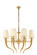 Люстра Ø850 x H600(1200), мм, 8*40W (320W), BRASS(Латунь) NewRgy 8658/8LT BRASS