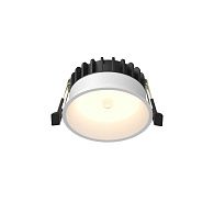 Встраиваемый светильник 4,6 см, LED*8W, 3000K, Maytoni Okno 100° DL055-8W3K-SEN-W, Белый, вр 8 см