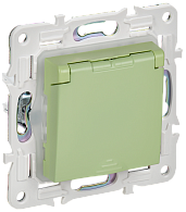 SKANDY Розетка з/к/ш кр. 16А IP44 SK-R11M мятн. IEK, SK-R16-16-44-K06
