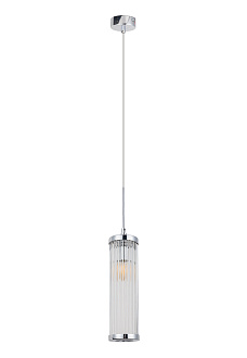 Светильник подвесной 10 см, 1*E14*40W,  Crystal Lux TADEO SP1 D100 CHROME/TRANSPARENTE, Хром