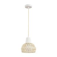 Подвесной светильник 20 см, Lumion Eco Boho 8368/1B, белый-джут