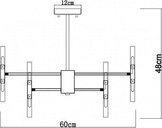 Люстра потолочная Arte Lamp A7410PL-24CC, диаметр 60 см, хром