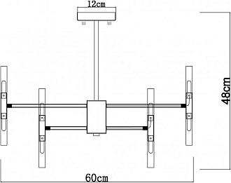 Люстра потолочная Arte Lamp A7410PL-24CC, диаметр 60 см, хром