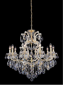 Люстра 80 см, Crystal Lux ISABEL SP11 GOLD/TRANSPARENT Золотой/Прозрачный
