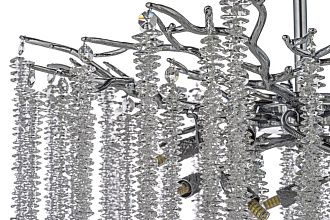 Люстра потолочная *76*55 см, 10*G9*40W, Dio D`arte Tavenna Nickel Tavenna H 1.3.76.100 N, Никель