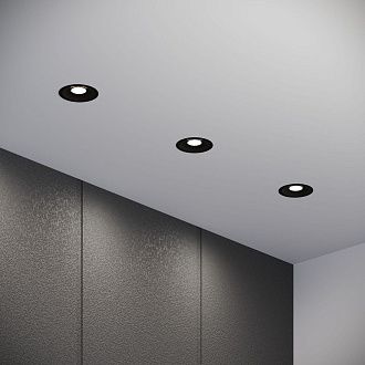 Потолочный акцентный светильник 9*9*5 см, LED, 10W, 4000K, Elektrostandard Combi 25067/LED, черный, вр 7,4 см