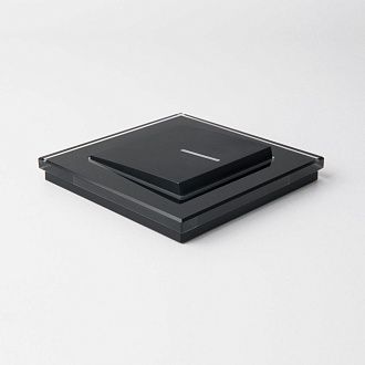 W0011108 Рамка на 1 пост Favorit, черный,стекло Werkel, 4690389159343