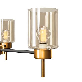 Люстра *55*-41 см, 3*E27*60W, Freya Twist FR5272PL-03GB, Черный с Золотом
