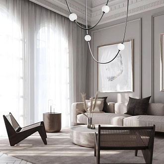 Светильник 90 см, 54W, 3000K, Embrace 10242/800 Black, черный