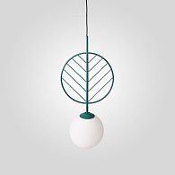 Подвесной светильник LEAF B Green 30*30*58 см, 1*LED*60W, ImperiumLoft LEAF01, Аквамарин