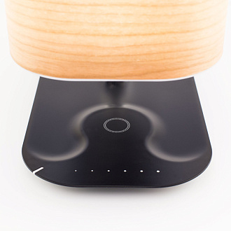 Настольная лампа светодиодная с Qi+Bluetooth Citilux Ньютон CL803042  черный/хром/дерево 