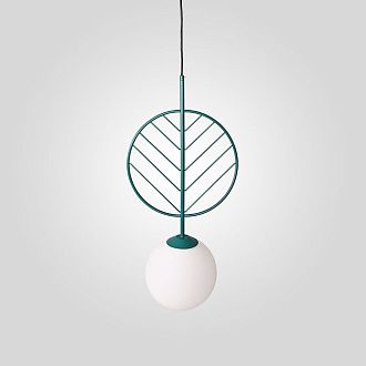 Подвесной светильник LEAF B Green 30*30*58 см, 1*LED*60W, ImperiumLoft LEAF01, Аквамарин