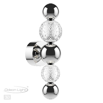 Светодиодный светильник 45 см, 7W, 4000K, Odeon Light CRYSTAL 5007/7WL, хром