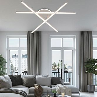 Люстра потолочная с пультом 94*14 см, LED 75W 3000-5500K Citilux Trent CL203630 белый