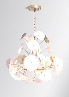 Люстра Ø600 x H500 (1050), мм, 6*40W (240W), CHAMPAGNE GOLD (ЗОЛОТИСТОЕ ШАМПАНСКОЕ) NewRgy 5221/6 CHAMPAGNE GOLD