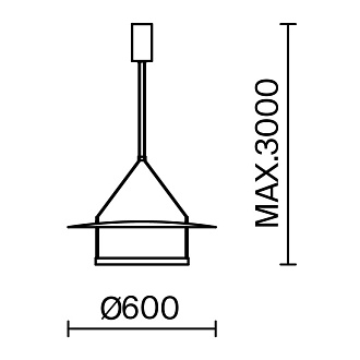 Подвесной светильник 60*60*315 см, LED, 30W, 3000К, Maytoni Ambience MOD280PL-L30B3K черный