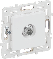 SKANDY Розетка TV проходная SK-A17W арк. бел. IEK, SK-A10-P-K01