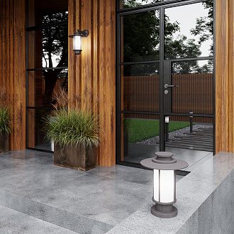 Уличный настенный светильник Odeon Light Mito 4047/1W матовое кофе/опал