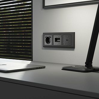 Накладка для розетки HDMI (черный) W1296008 Werkel 4690389163241