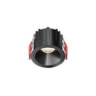Встраиваемый светильник 5,2 см, LED*10W, 4000K, Maytoni Alfa LED 50° DL043-01-10W4K-RD-B-1, Черный, вр 5,5 см