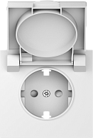 Donel S08 матовый белый накладка для розетки Schuko с заземлением, с крышкой, 16A 250 В~, серия DB, DS45433
