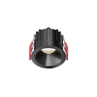 Встраиваемый светильник 5,2 см, LED*10W, 4000K, Maytoni Alfa LED 50° DL043-01-10W4K-RD-B-1, Черный, вр 5,5 см