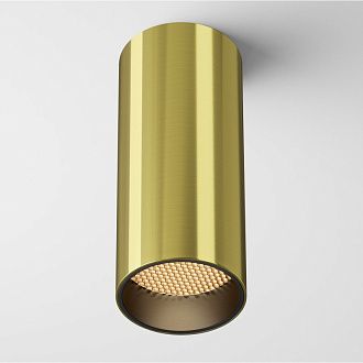Накладной светильник 5,2*5,2*12,5 см,  LED, 12W, 3000К, Maytoni Technical FOCUS LED C056CL-L12W2.7K-W-BS латунный