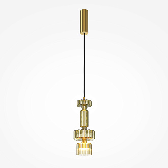 Подвесной светильник 15*15*360 см LED, 12W, 3000К, Maytoni LEVEL MOD253PL-L18BS3K2 латунный