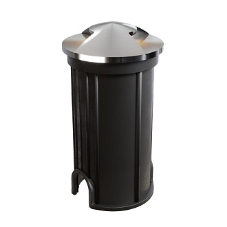 Встраиваемый светильник 4,2*7,8 см, LED*1W, 3000 К, Flash O044DL-L1S3K1 Maytoni Outdoor, Серебро