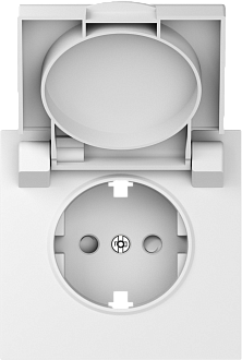 Donel S08 матовый белый накладка для розетки Schuko с заземлением, с крышкой, 16A 250 В~, серия DB, DS45433