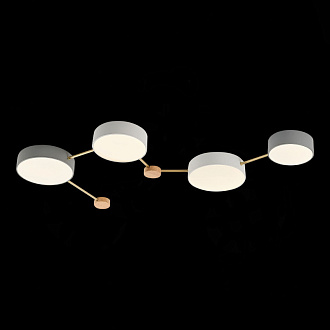 Светильник потолочный 90*73 см, 66W, 4000K  EVOLUCE  DOSSENA SLE600102-04  Золотистый, Светлое дерево