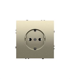 Розетка встраиваемая Voltum S70 с заземлением 16А, кашемир пластик Soft touch VLS040103