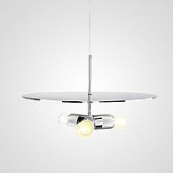 Люстра RH Utilitaire Disk Triple Pendant Silver 46*46*21 см, 3*E27*60W, ImperiumLoft 40.2341, Никель