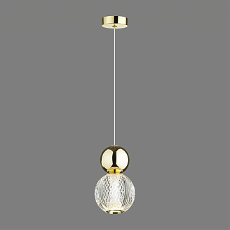 Светодиодный светильник 11 см, 7W, 4000K, Odeon Light CRYSTAL 5008/7L, золото