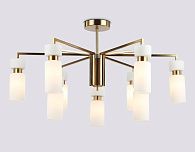 Люстра на штанге **18-44 см, 9*E14*40W, K, Ambrella Light High Light LH56128, латунь