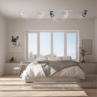 Трековый светильник Novotech Unit 370618, черный, 10x6x6см, GU10, 50W
