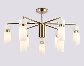 Люстра на штанге **18-44 см, 9*E14*40W, K, Ambrella Light High Light LH56128, латунь