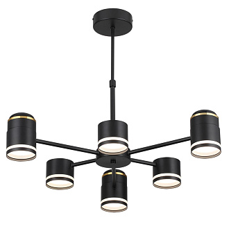 Люстра потолочная 56*59*31/51 см, 6*GX53*10W+3*LED*5W 2700K Lumion Virsava 8234/6C черный