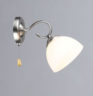 Бра L260 x W160 x H220, мм, 1*40W, SN (Сатин+Никель) Rilon 7331/1W SN