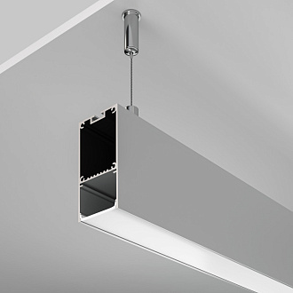 Алюминиевый профиль  Накладной 2000*35,6*66,8 мм для светодиодной ленты Maytoni Led strip Серебро ALM-3566-S-2M