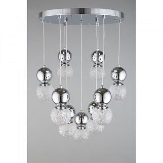 Каскадная люстра 58*50-150 см, G9, 5W, Aployt Violet APL.763.03.09, хром