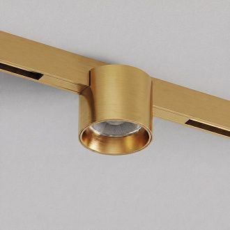 Светильник на шине 16*7*6,7 см, *LED*8W, 3000K, Denkirs SHINE PRIME SPOT 3000К | ШАЙН ПРАЙМ СПОТ 3000К DK4763-SB, сатинированная латунь