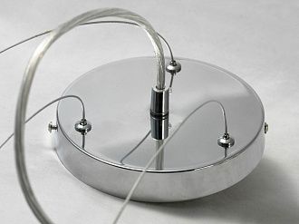 Подвесной светильник Lussole Lgo GRLSP-0170, диаметр 45 см, хром