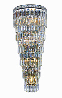 Бра 120*340*850, 7+4*E14+Led, 40W NewRgy Cristallo W2820R/7+4A CHROME+CLEAR, Хром+Прозрачный